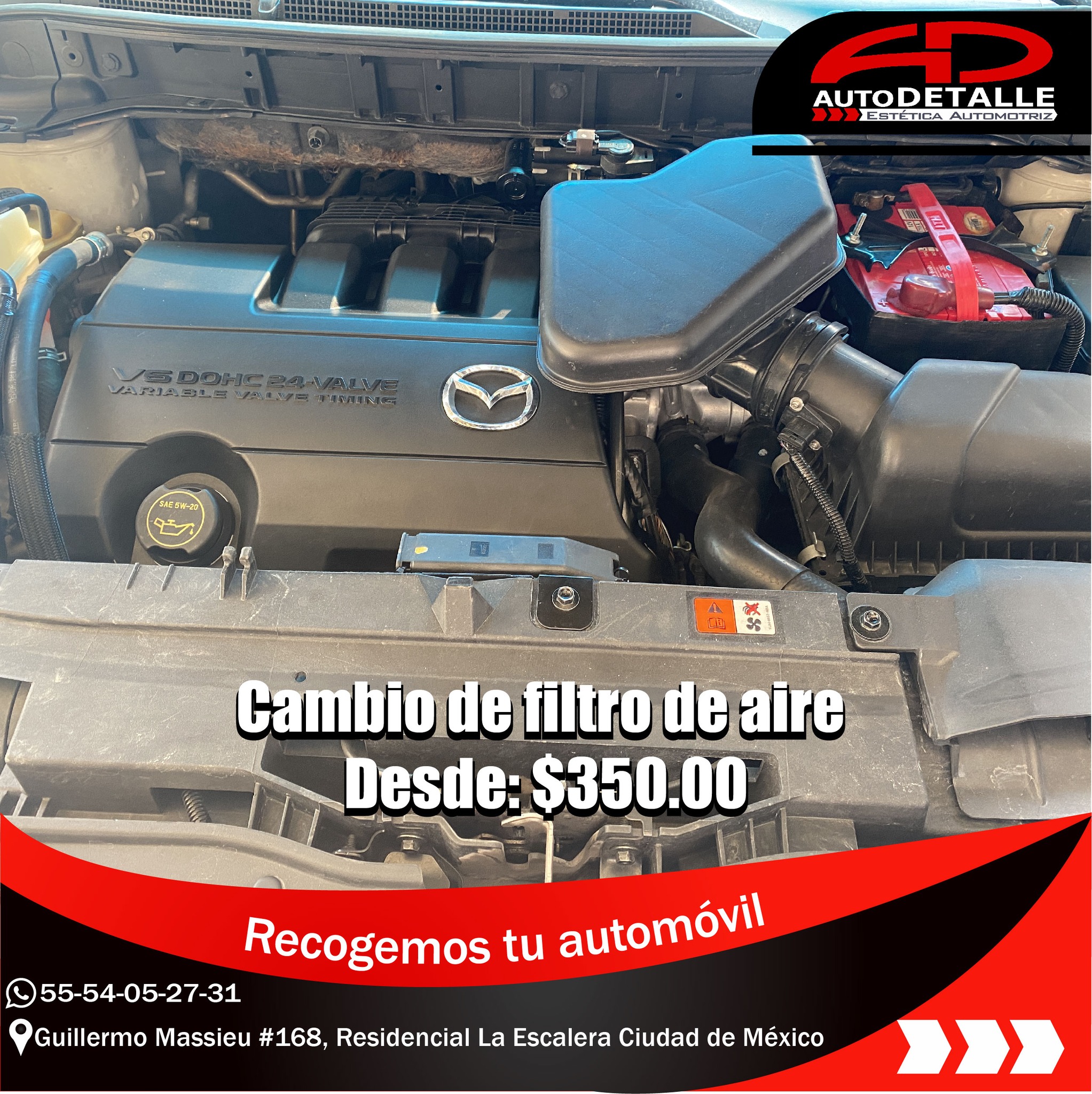 Cambio de filtro de aire