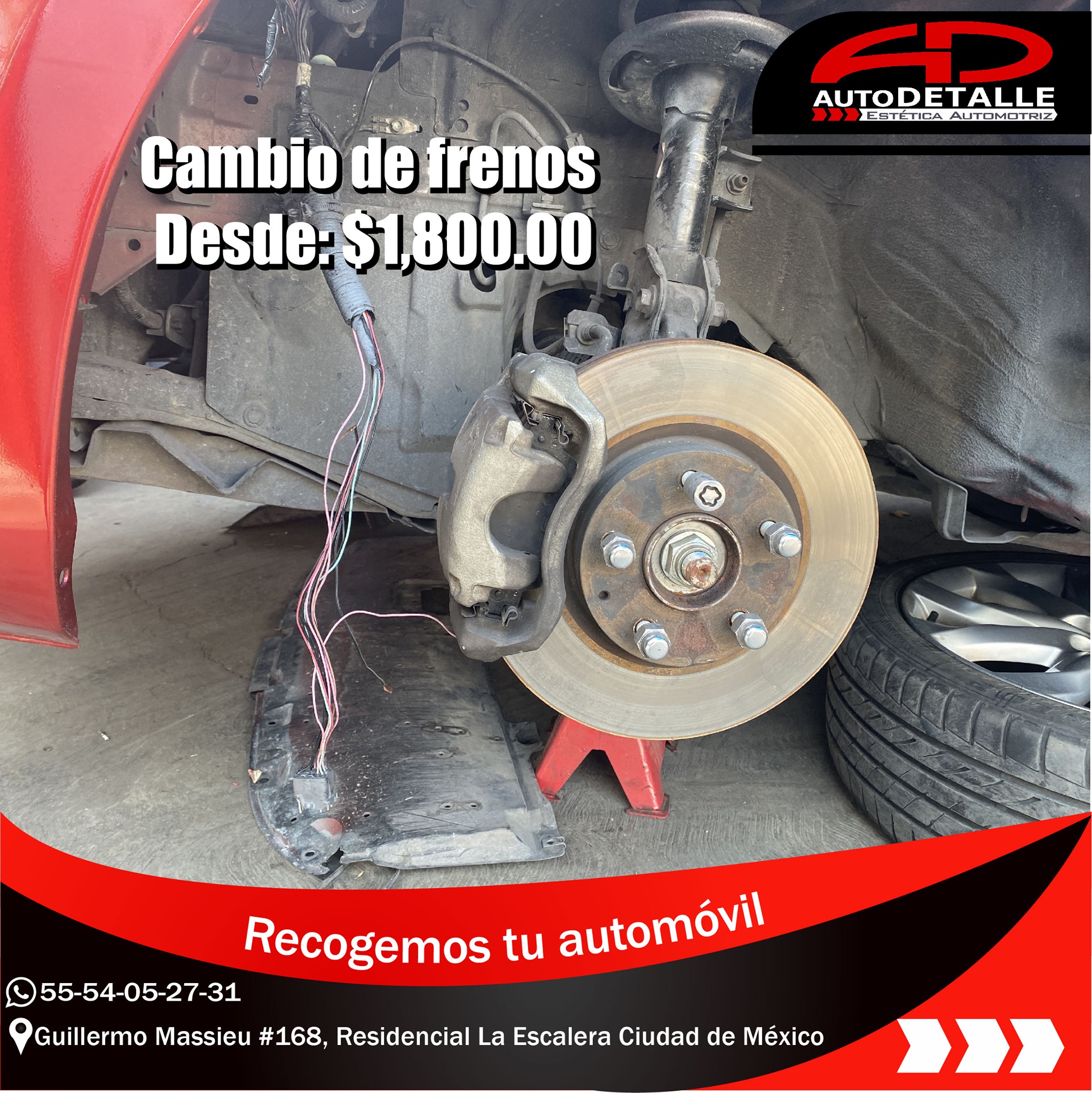 Detalle de frenos delanteros