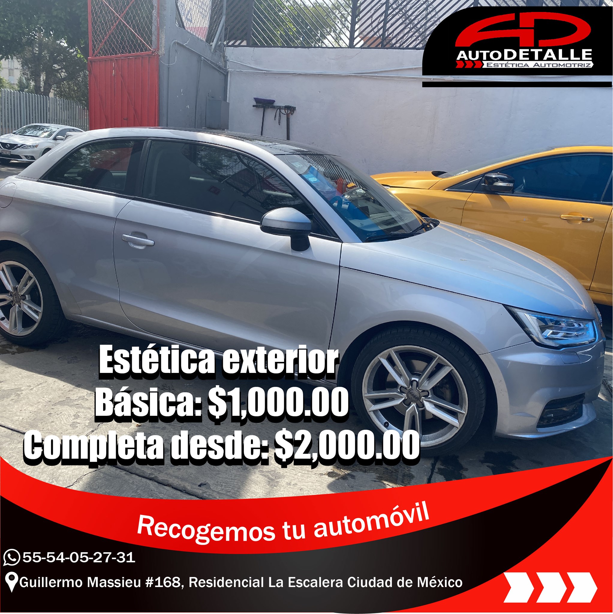 Audi hatchback con tratamiento exterior